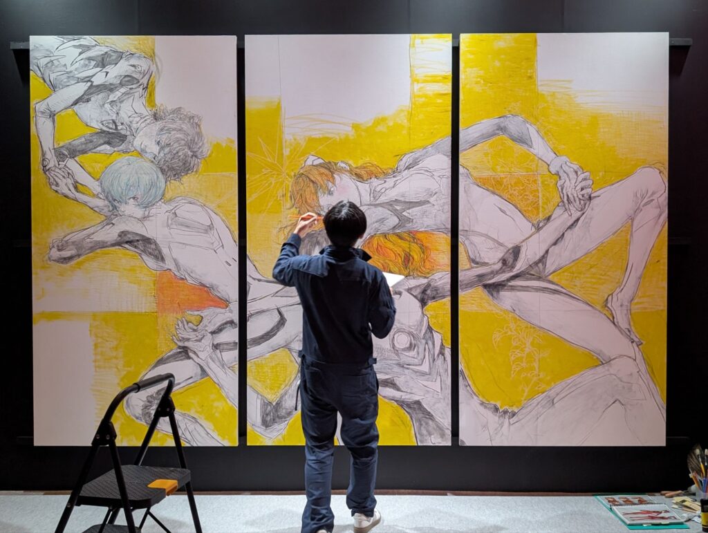 ライブドローイング中の前田真宏監督